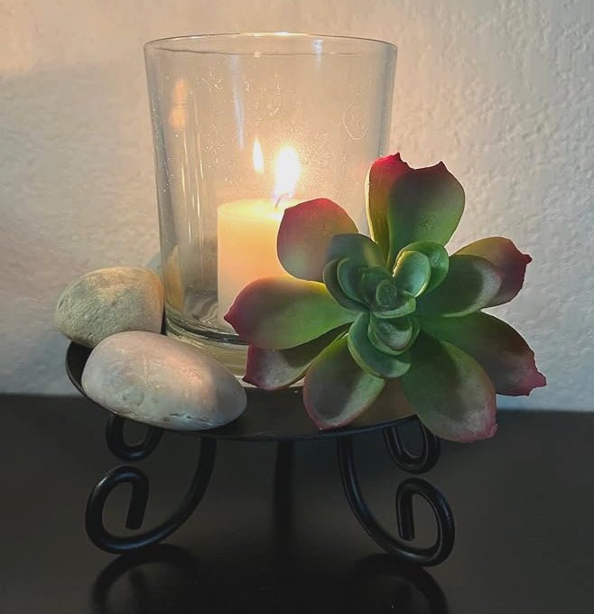 Scroll Iron Candle Holder - 5 inches