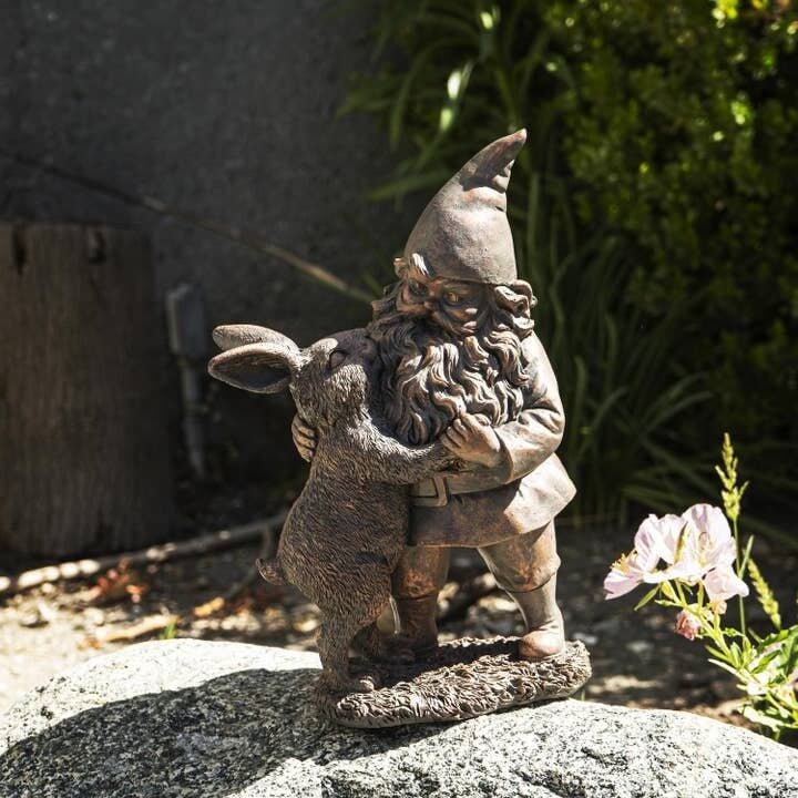 Garden Gnome with Rabbit
