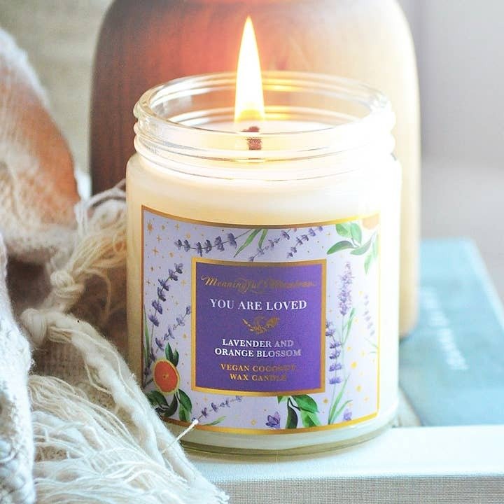 You Are Loved Lavender/Orange Blossom Candle - 8 0z